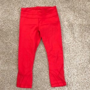 Red lulu lemon leggings